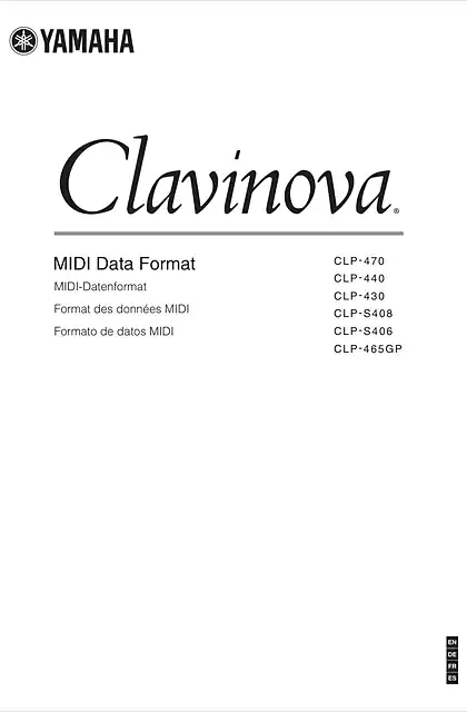 yamaha雅马哈CLP-470_440_430_S408_S406_465GP MIDI Data Format